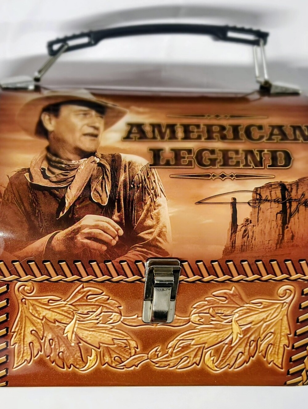 JOHN WAYNE "DUKE" Retro VTG Collectors Dome Cowboy Lunchtote LunchBox Gift